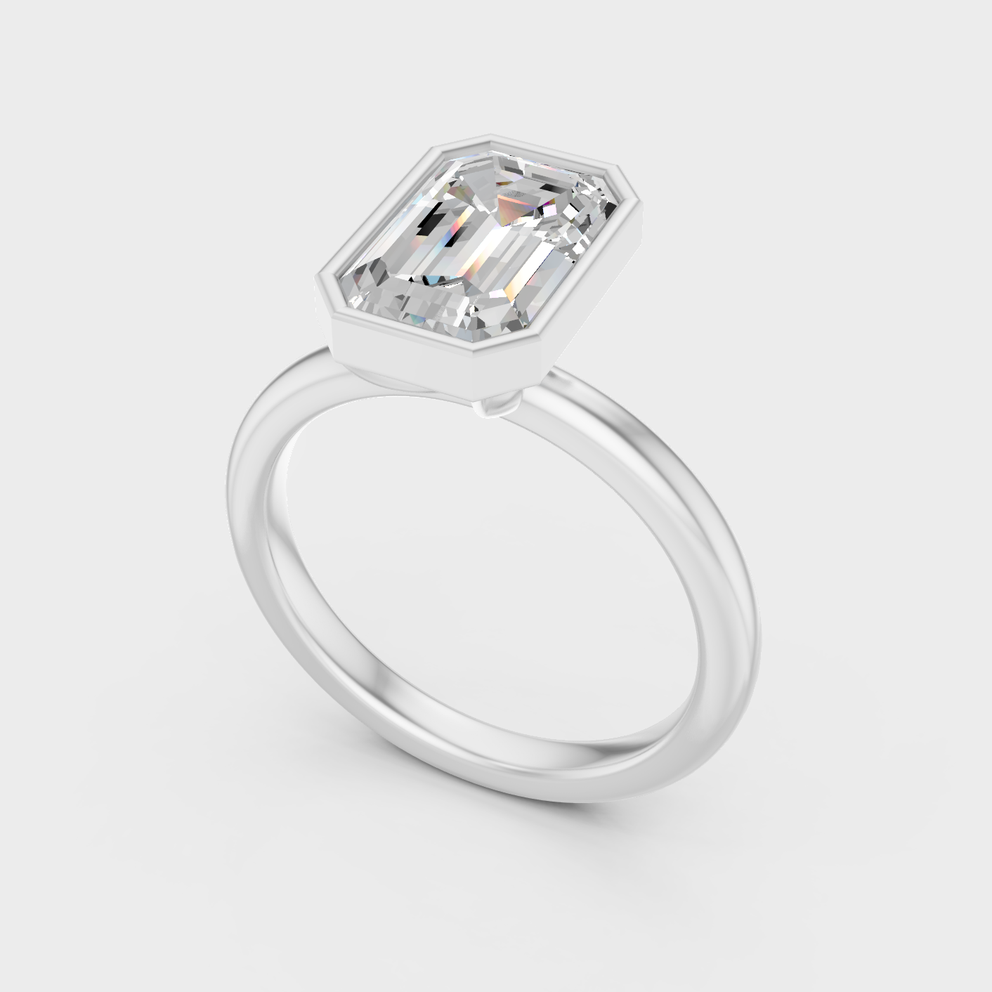 White Gold Classic Emerald Diamond Ring 1 To 5 Ct Fine Jewelry