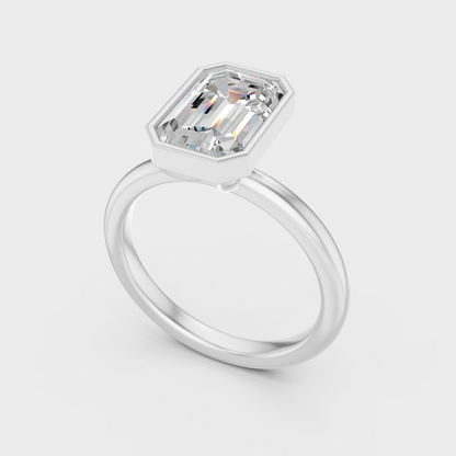 White Gold Classic Emerald Diamond Ring 1 To 5 Ct Fine Jewelry