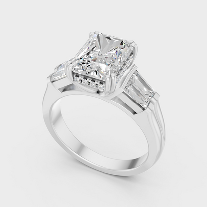White Gold Certified Multi Shape Diamond Ring