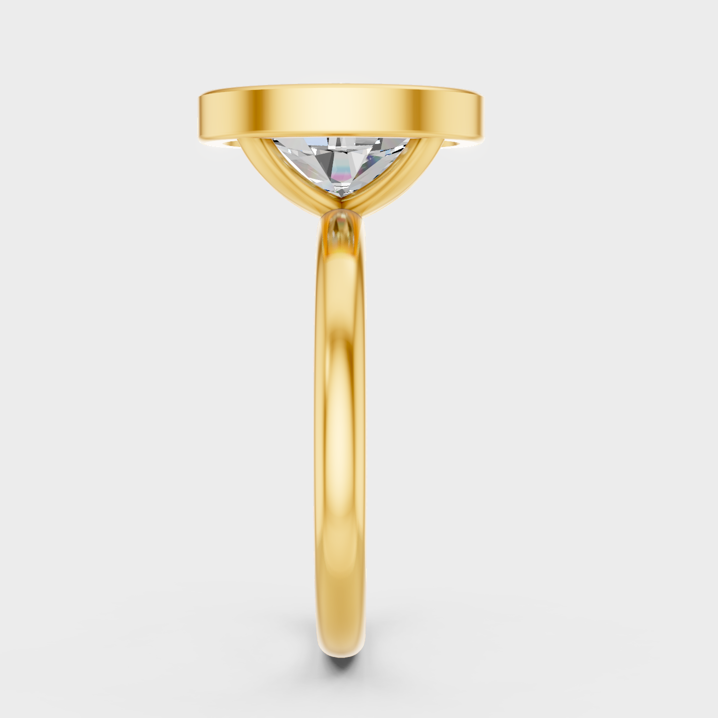 Yellow Gold Lab Grown Oval Diamond Ring 1 To 5 Ct Luxury Proposal Ring