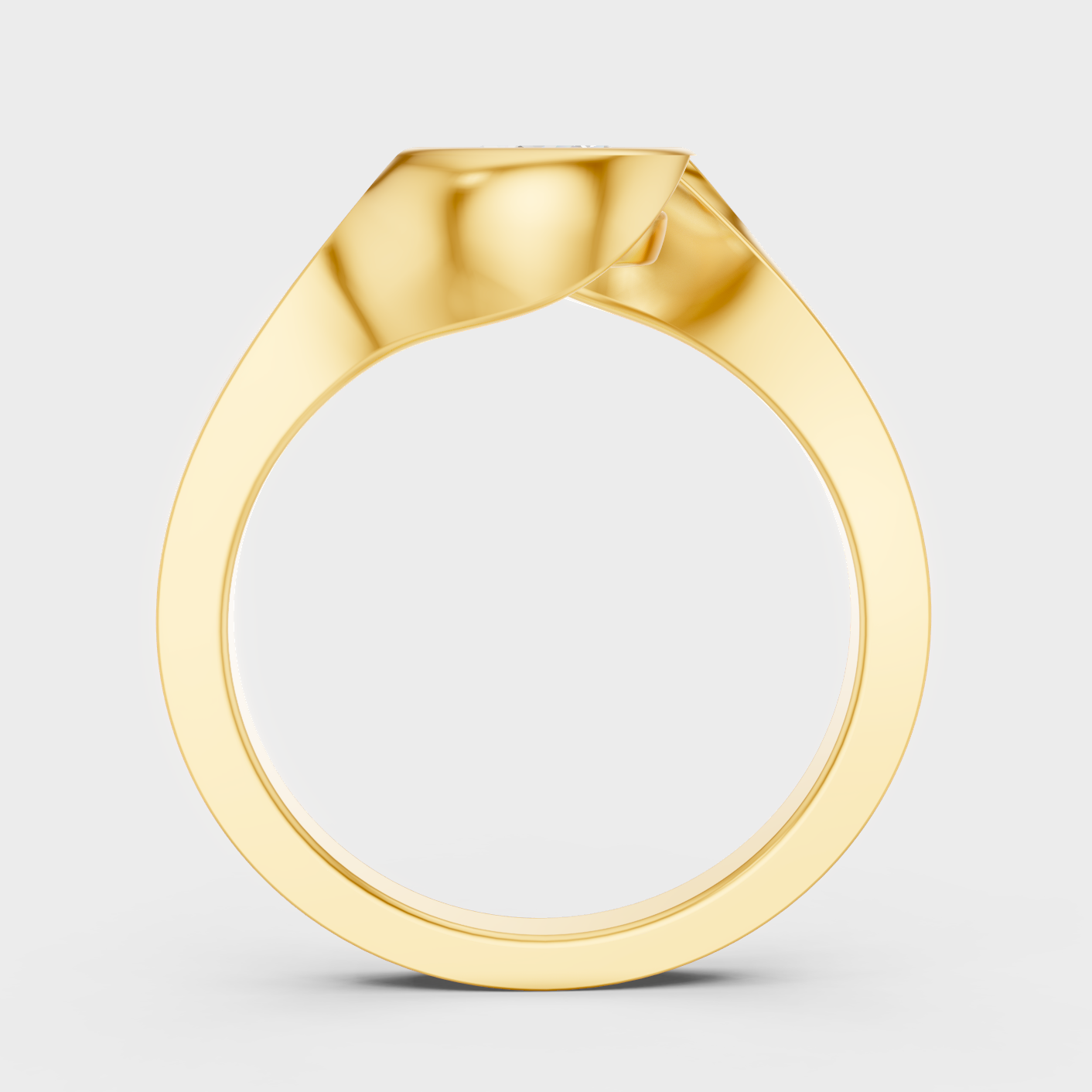 5 Carat Round Statement Ring In Yellow Gold Luxury Jewelry