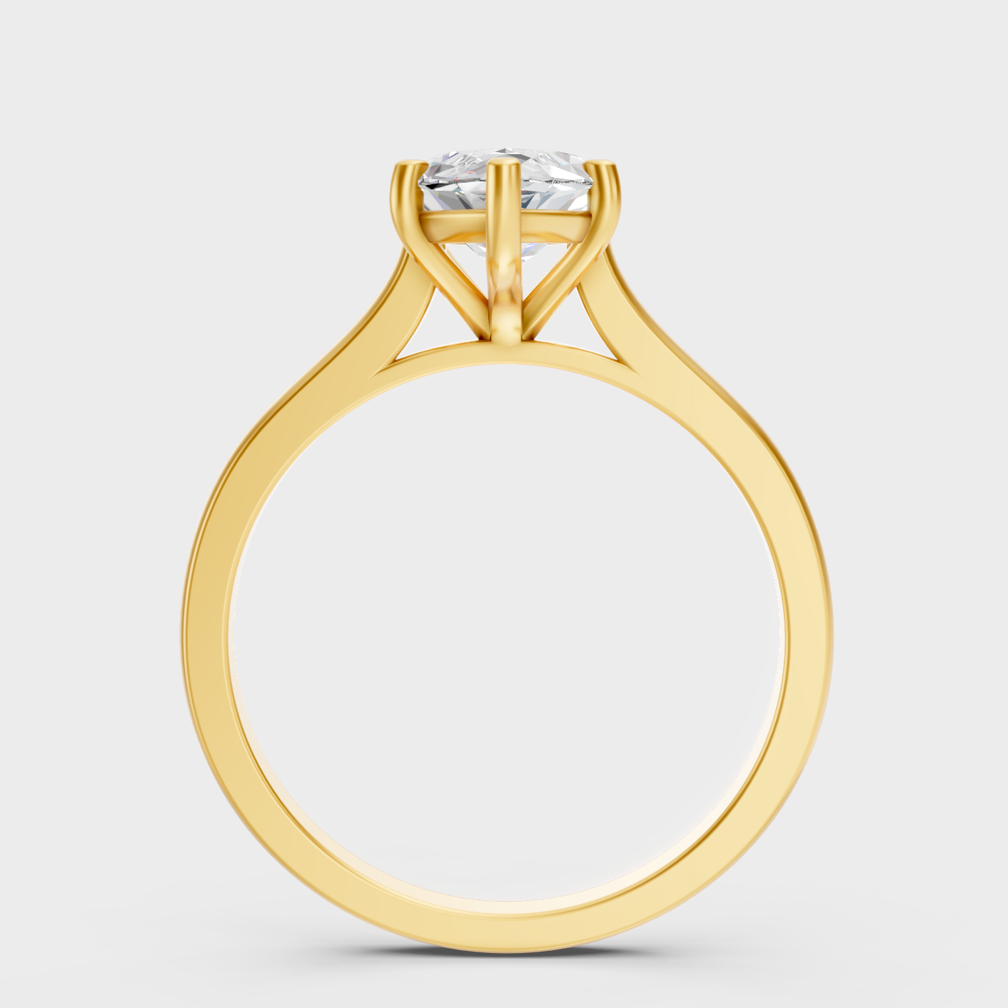 Marquise Cut Lab Grown Diamond Engagement Ring in