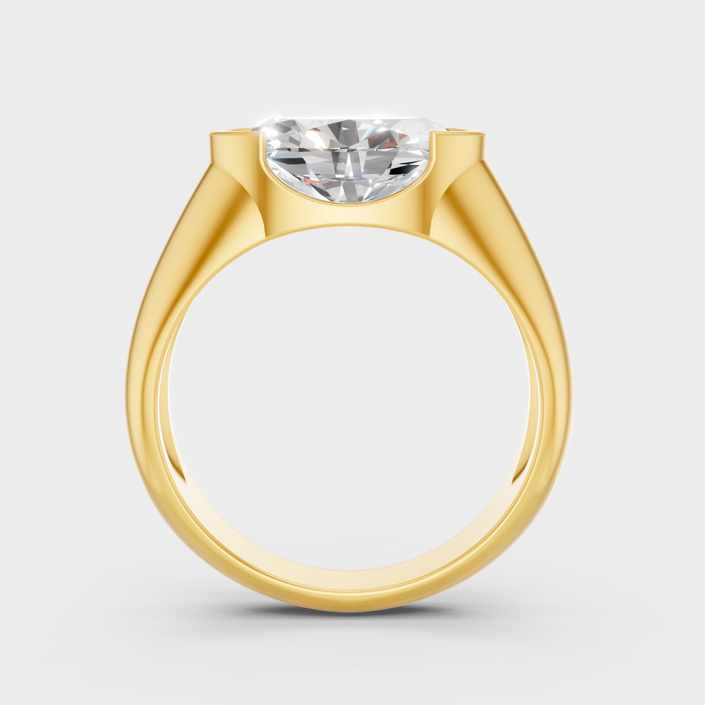 Elegant Yellow Gold Mens Oval Diamond Ring 1 To 5 Ct Designer Jewelry