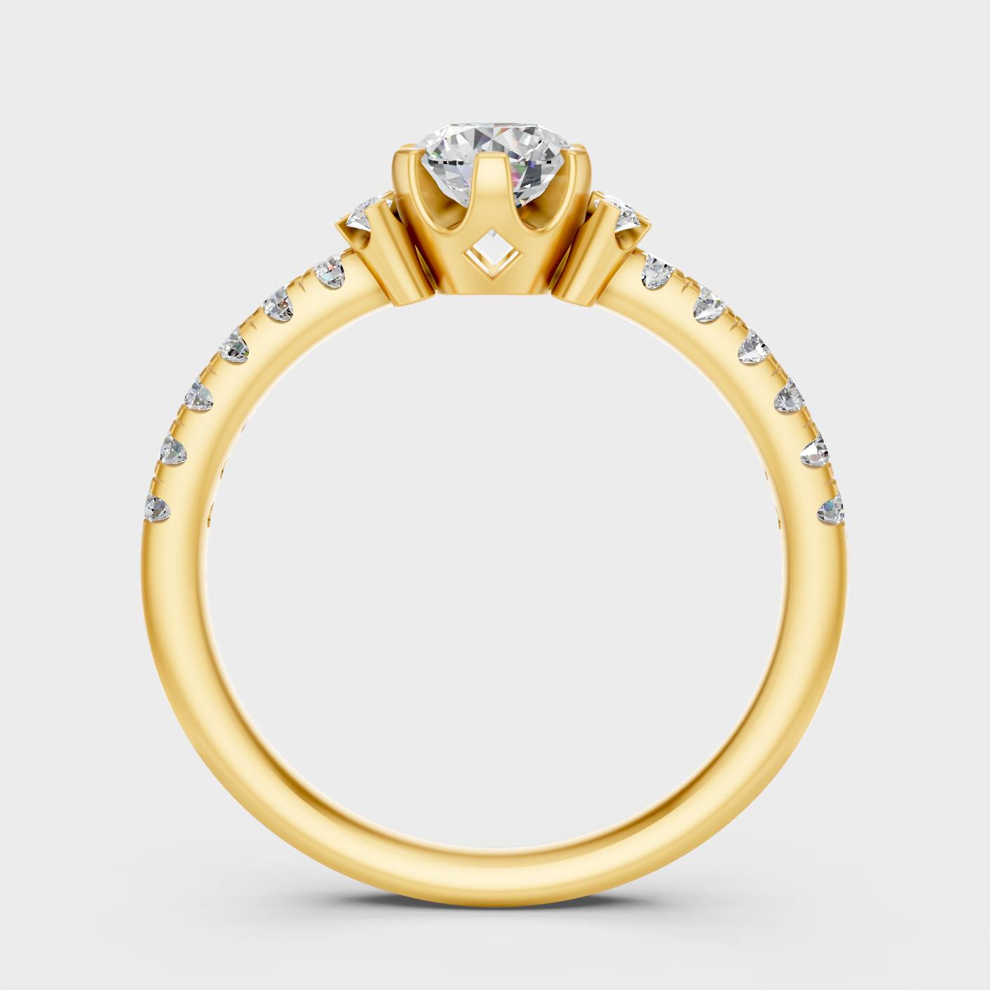0.80 Ct Round Cut Lab-Grown Diamond Ring in