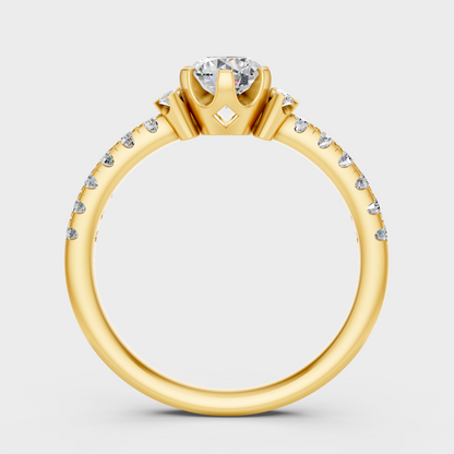 0.80 Ct Round Cut Lab-Grown Diamond Ring in