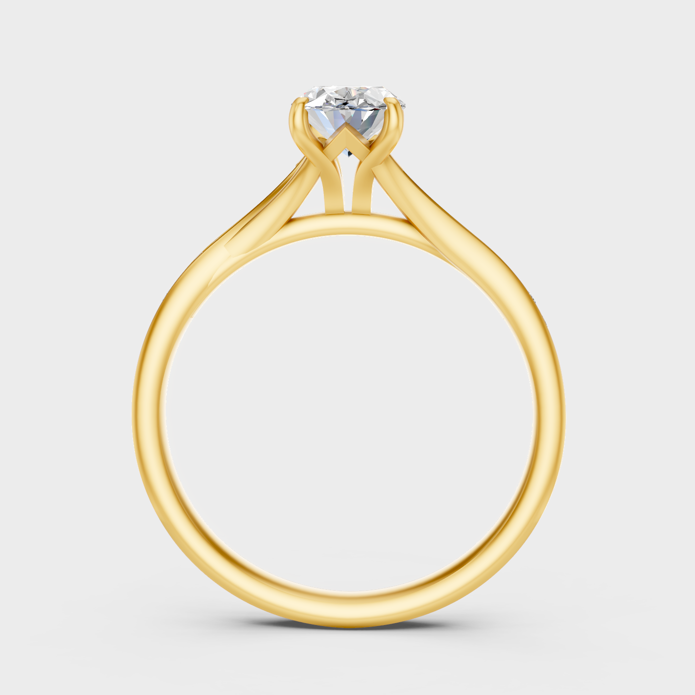 Oval Statement Ring In Yellow Gold Luxury Jewelry