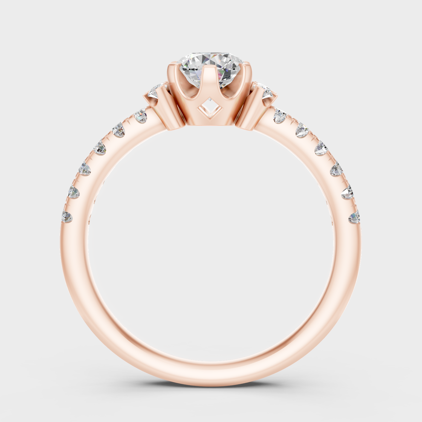 0.80 Ct Round Cut Lab-Grown Diamond Ring in