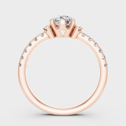 0.80 Ct Round Cut Lab-Grown Diamond Ring in