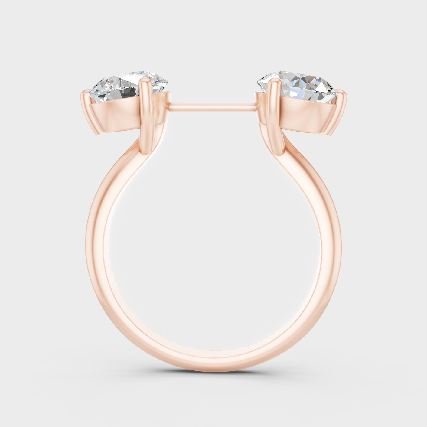 Ethical 2 CT Round Diamond Ring in Durable Rose Gold