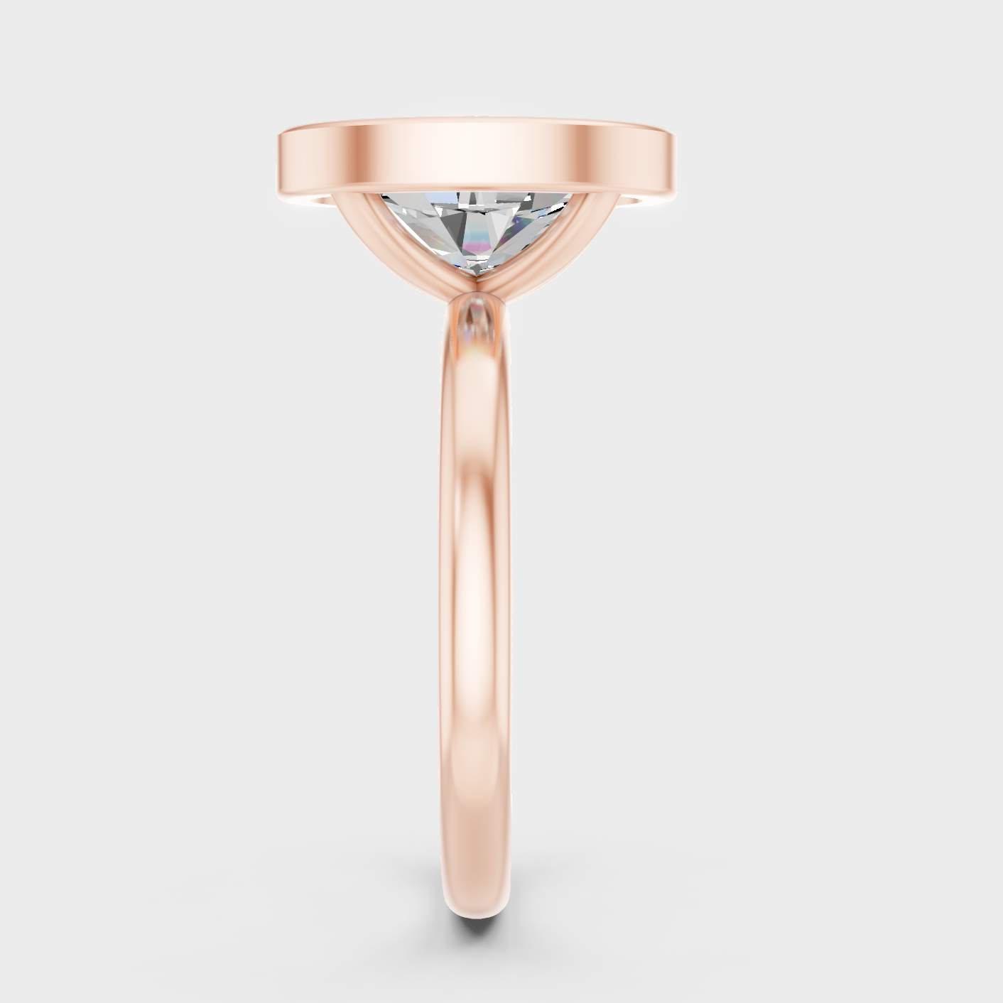 Rose Gold Oval Diamond Ring 1 To 5 Ct Ethical Lab Grown Jewelry