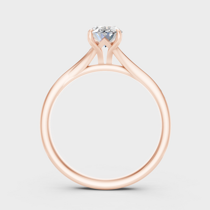 Rose Gold Luxury Oval Diamond Jewelry