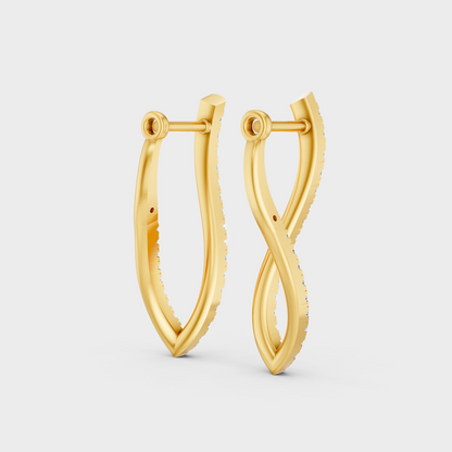 9K 14K 18K Yellow Gold Round Diamond Drop Earrings 0.79 Ct Lab Grown Fine Jewelry