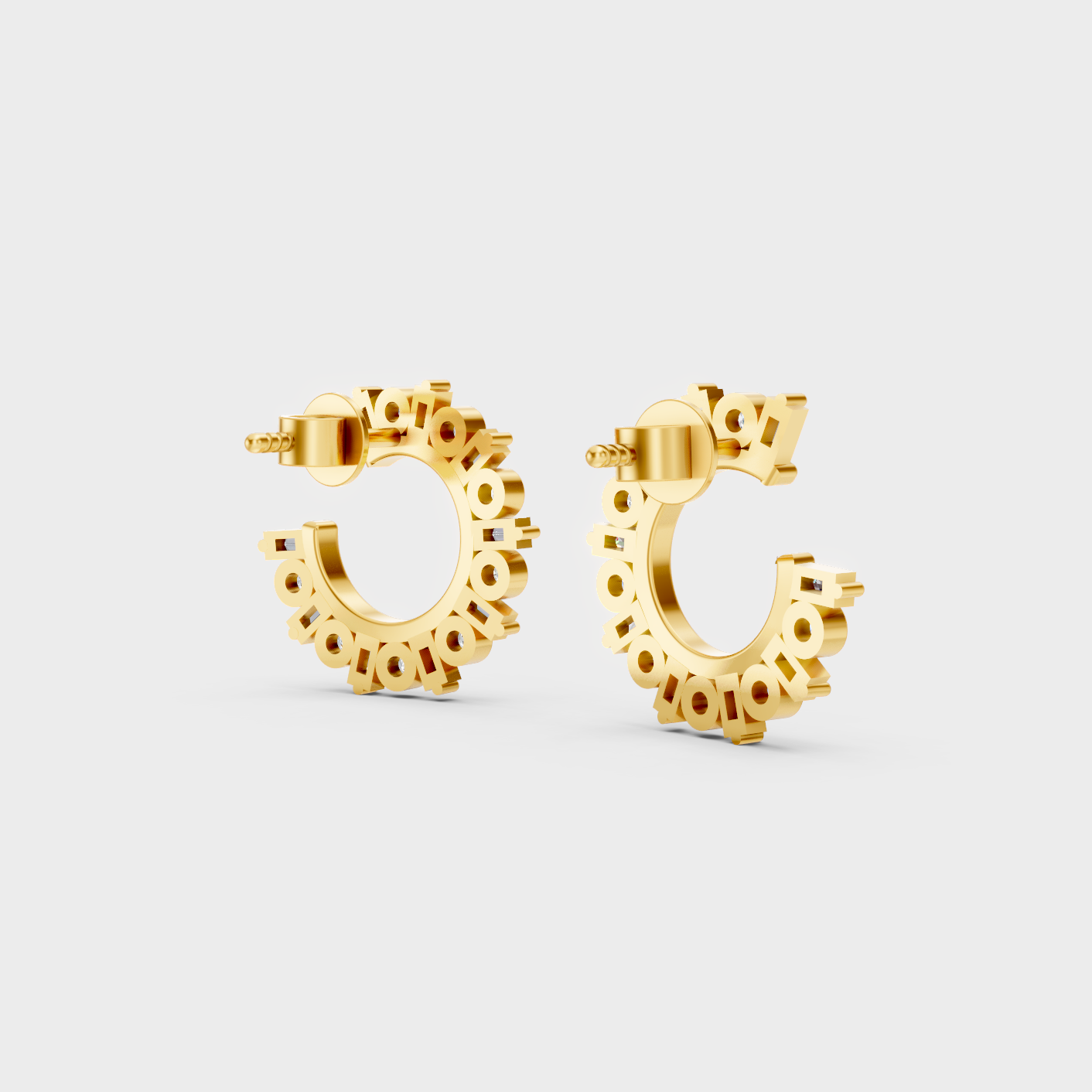 Yellow Gold Lab Grown Round Baguette Diamond Earrings 0.77 Ct Luxury Gift Jewelry
