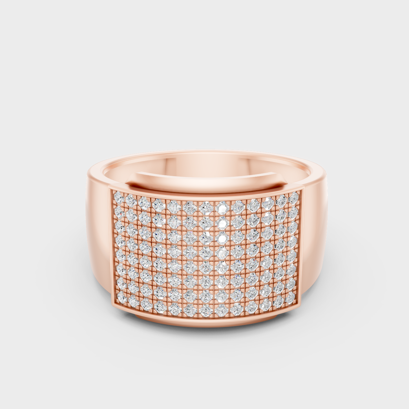 Rose Gold Mens Diamond Band 0.83 Ct Everyday Elegant Jewelry