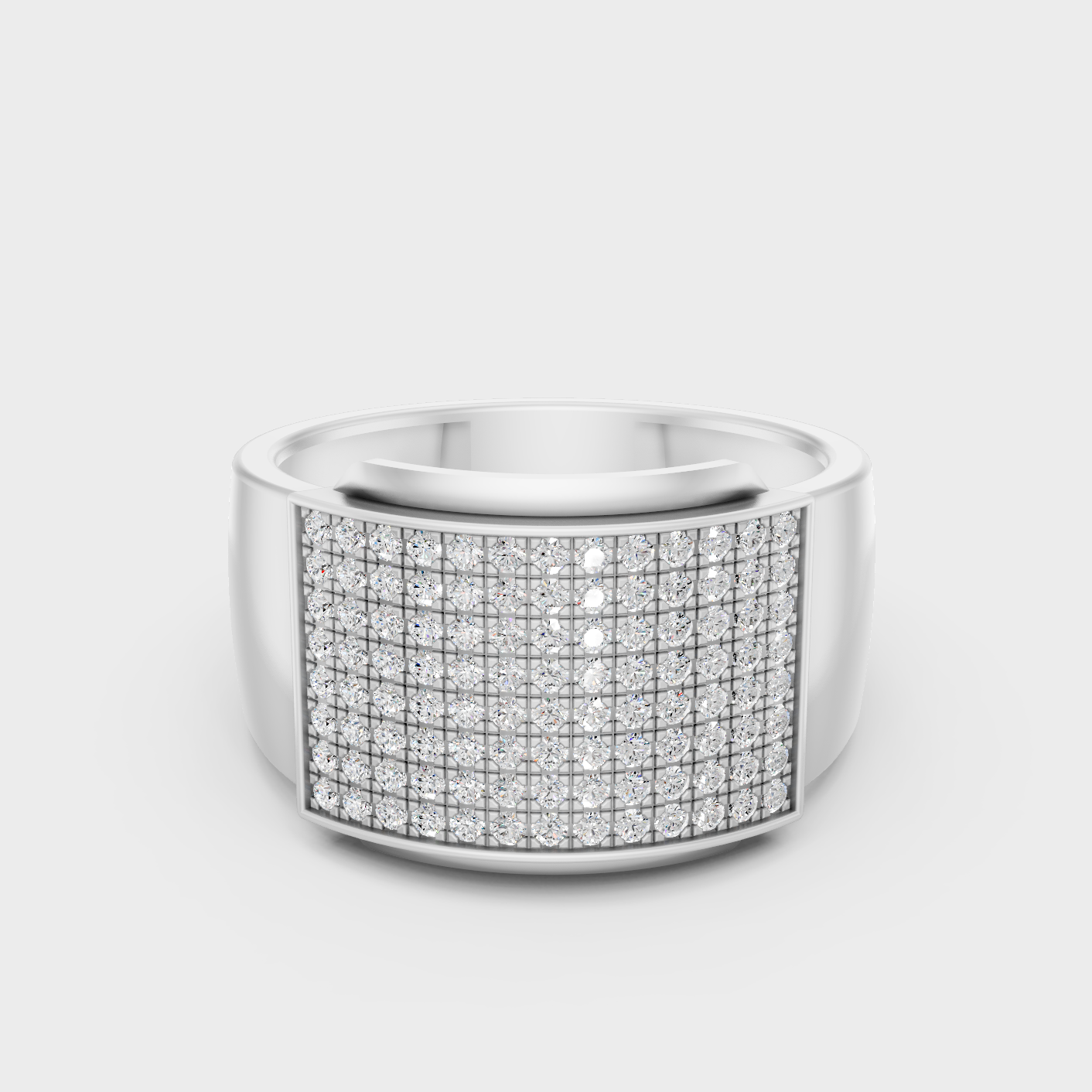 White Gold 0.83 Ct Lab Grown Diamond Mens Band GLI Certified Fine Jewelry