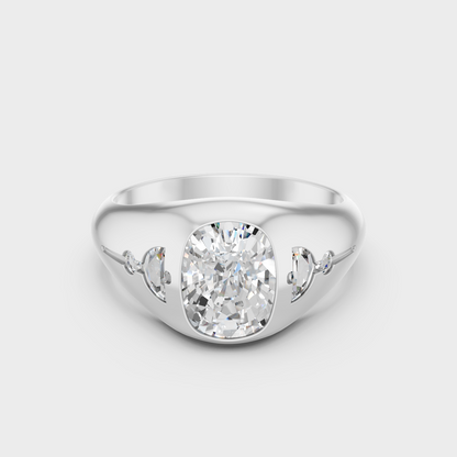 White Gold Cushion Diamond Ring 1.91 Ct Lab Grown Timeless Style
