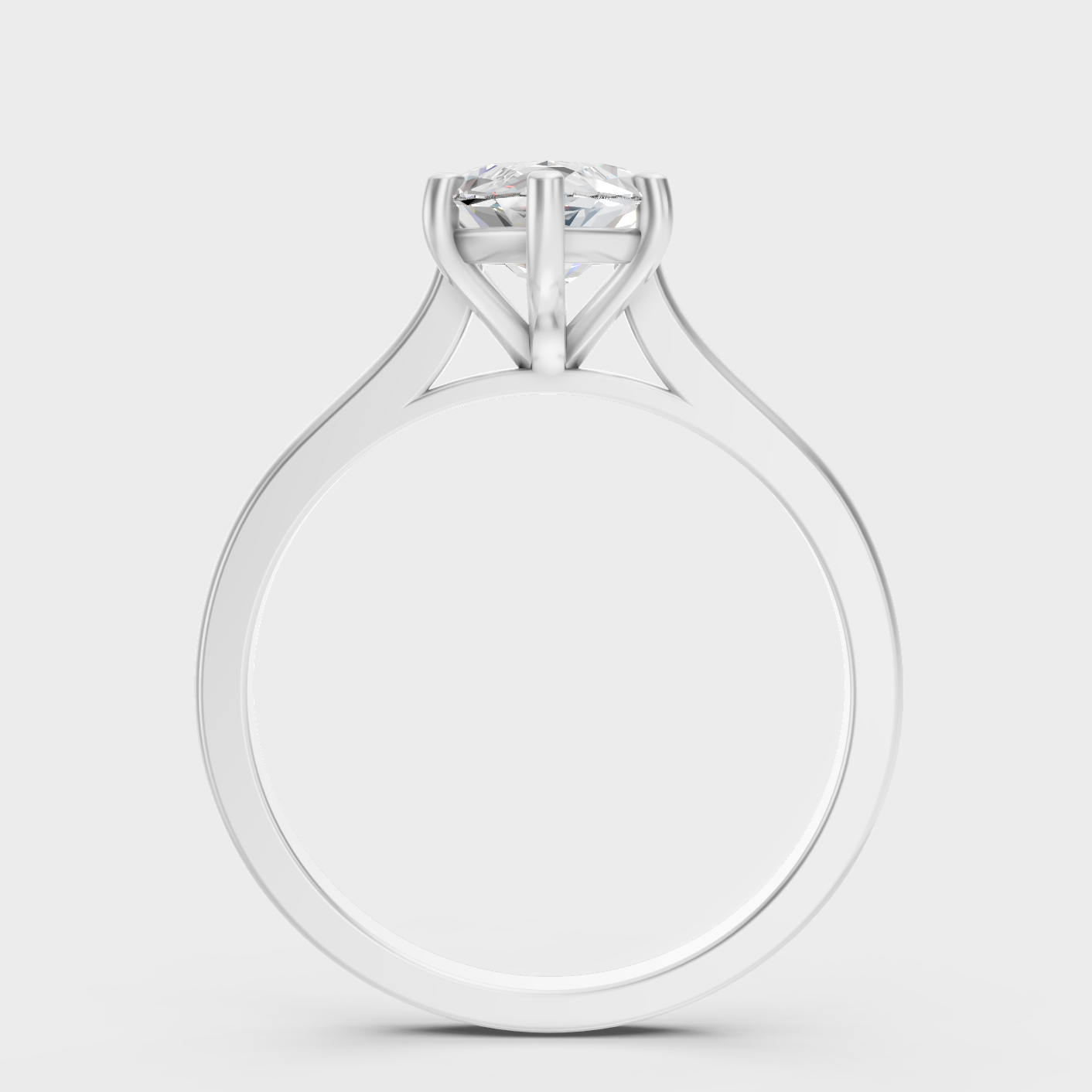 Marquise Cut Lab Grown Diamond Engagement Ring in