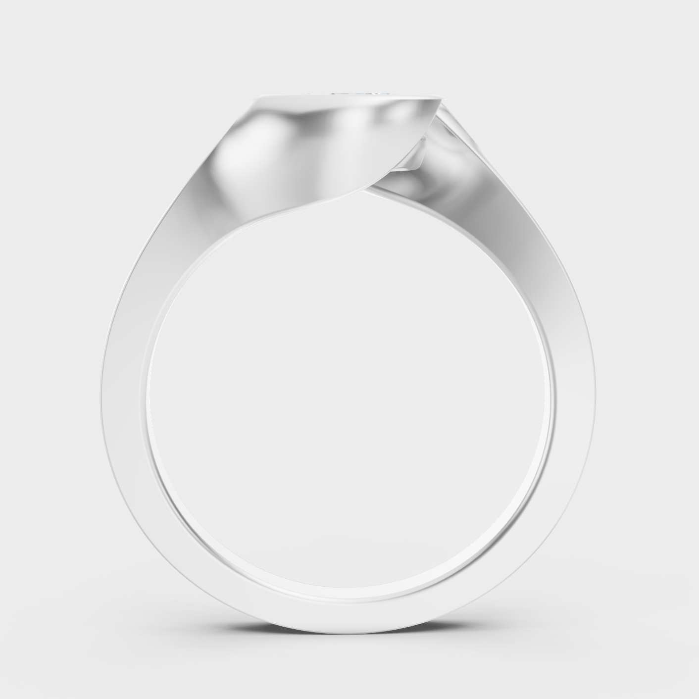 White Gold 3 Carat Round Diamond Proposal Ring
