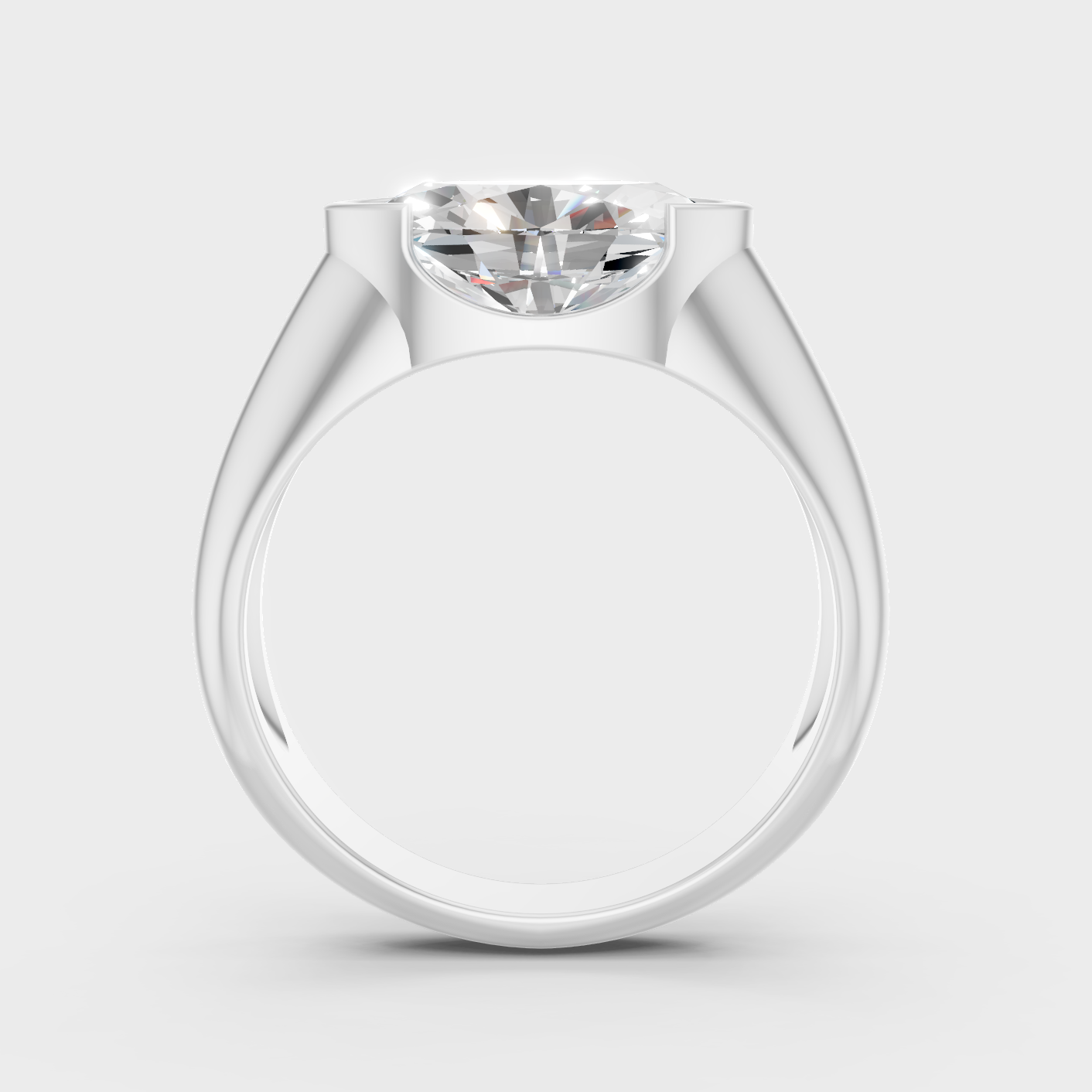 Platinum 950 Mens Oval Diamond Ring 1 To 5 Ct Premium Designer Jewelry