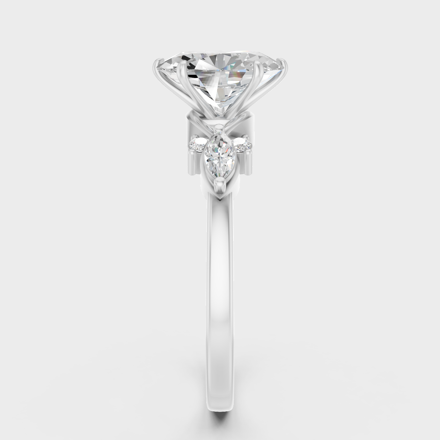 Platinum Multi Shape Diamond Ring 1.78 Ct Premium Lab Grown Jewelry