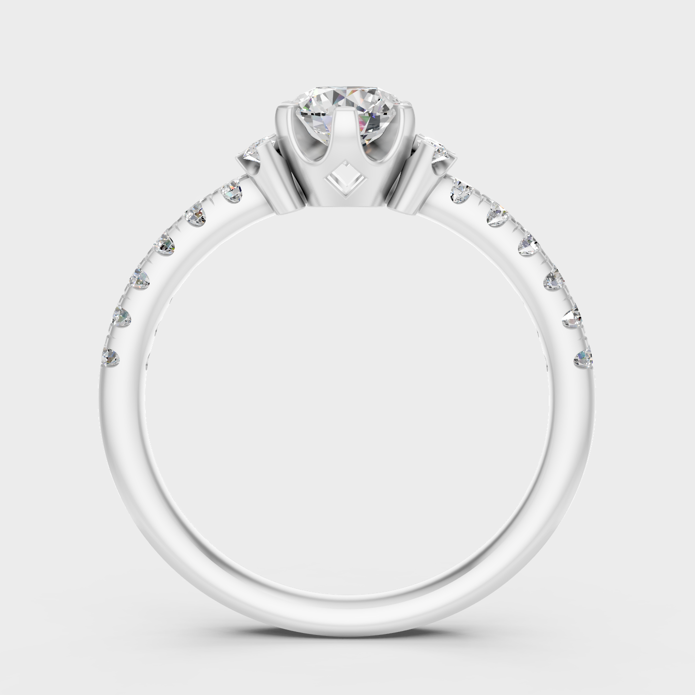 0.80 Ct Round Cut Lab-Grown Diamond Ring in