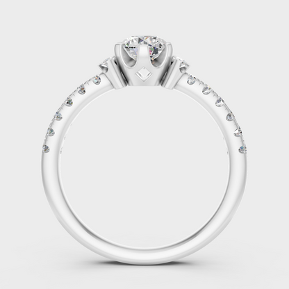 0.80 Ct Round Cut Lab-Grown Diamond Ring in