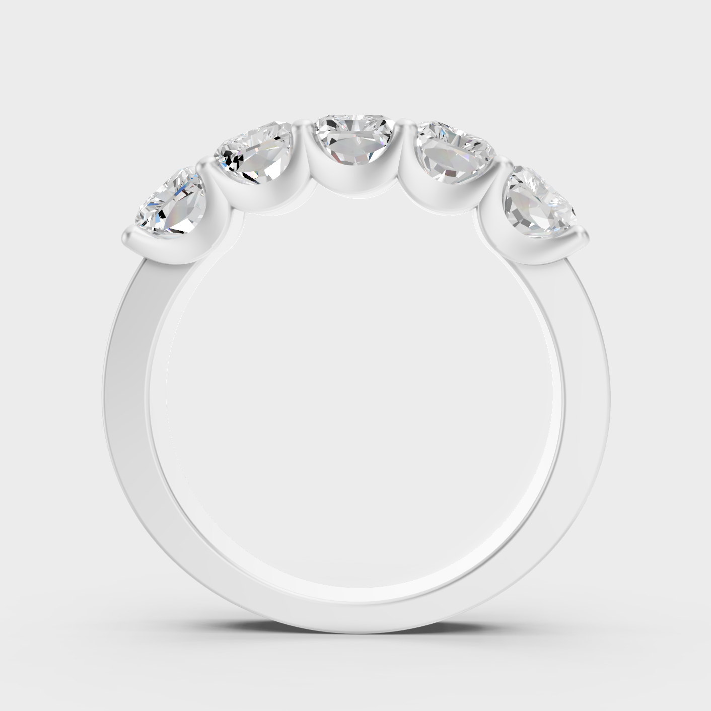 White Gold Diamond Band For Women Elegant Jewelry