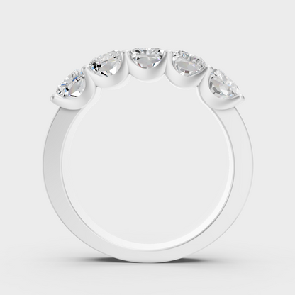 White Gold Diamond Band For Women Elegant Jewelry