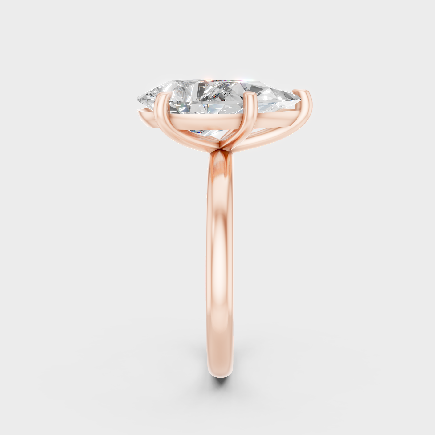 Rose Gold Pear Diamond Ring 1.5 To 4.5 Ct Ethical Sparkle Jewelry