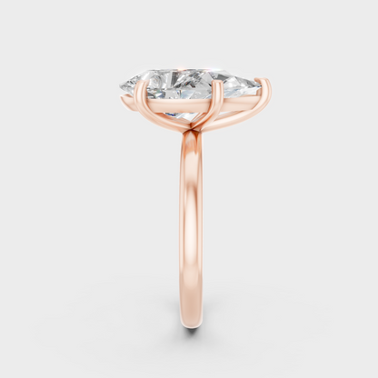 Rose Gold Pear Diamond Ring 1.5 To 4.5 Ct Ethical Sparkle Jewelry