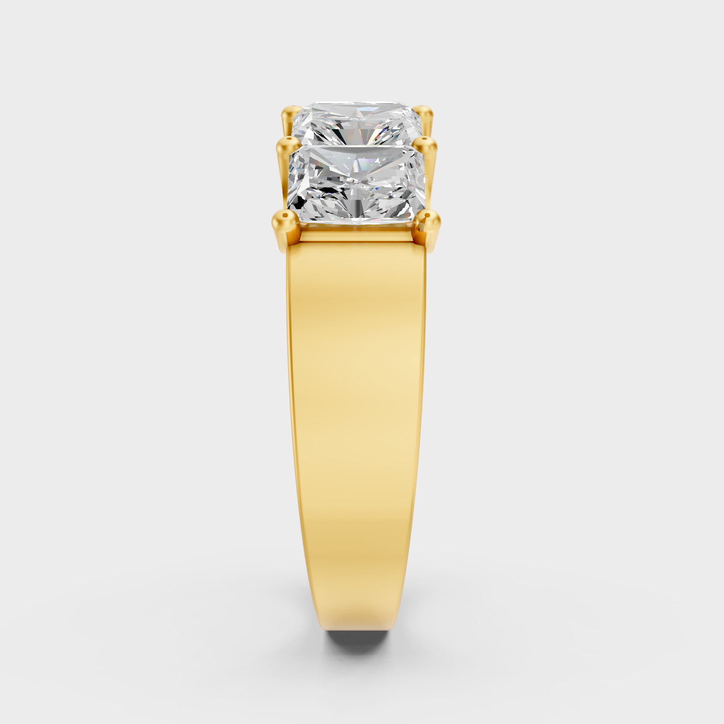 Elegant Diamond Band In Yellow Gold