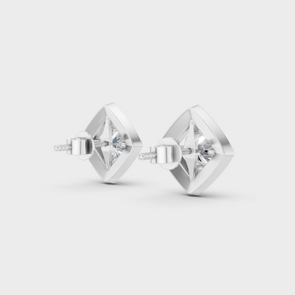 White Gold Classic Halo Round Diamond Stud Earrings 2.98 Ct Fine Jewelry