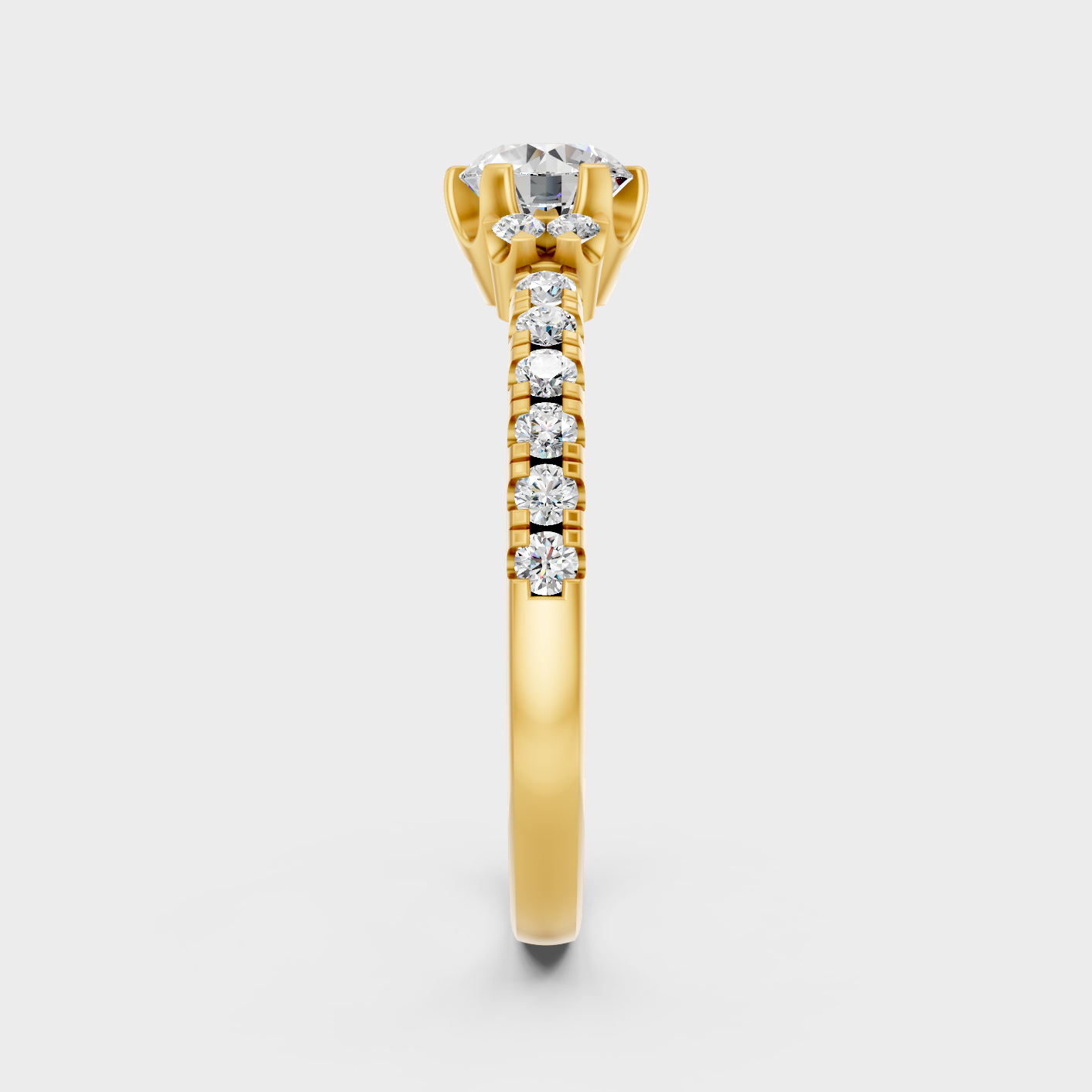 0.80 Ct Round Cut Lab-Grown Diamond Ring in