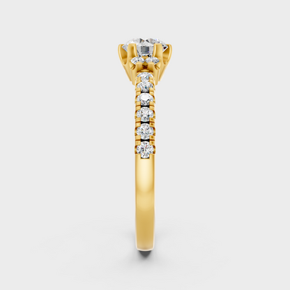 0.80 Ct Round Cut Lab-Grown Diamond Ring in
