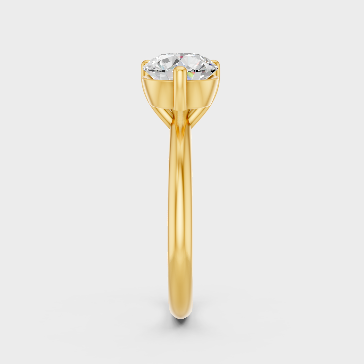 Sustainable Luxury Yellow Gold Ring with IGI Certification