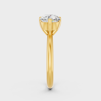 Sustainable Luxury Yellow Gold Ring with IGI Certification