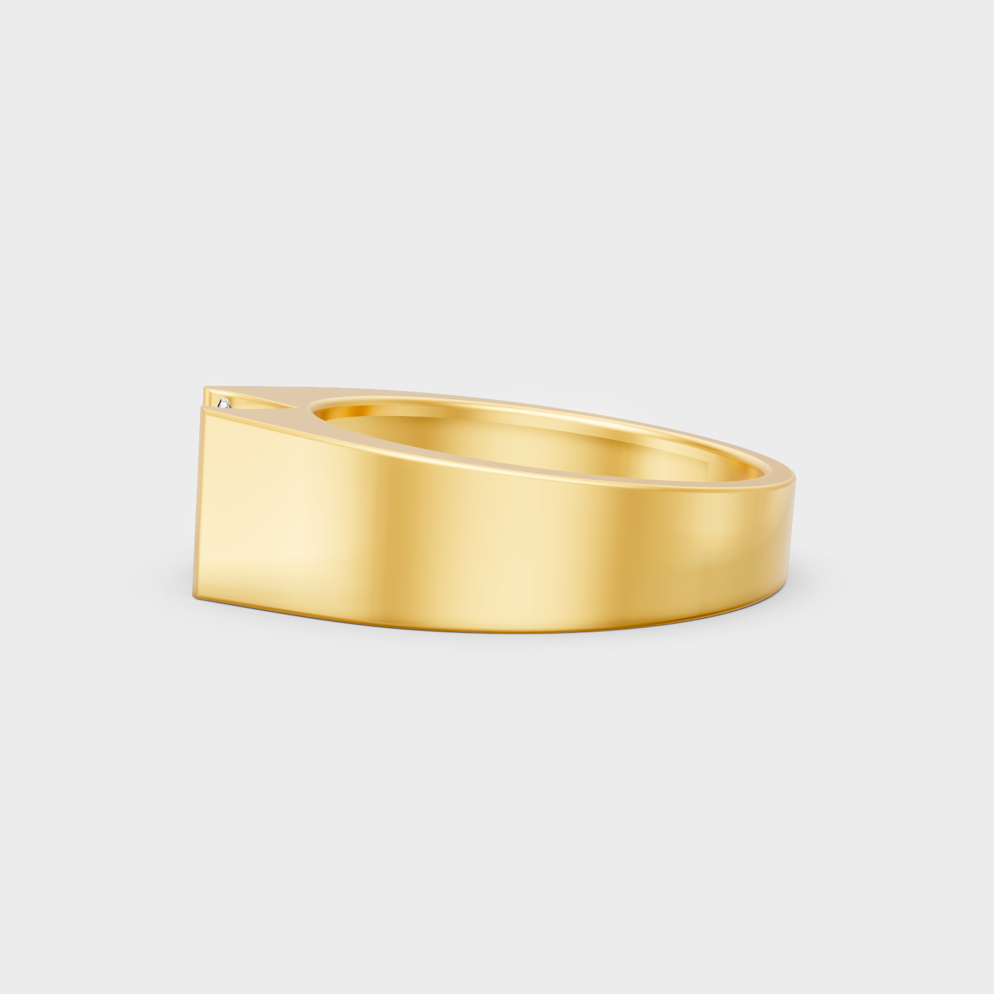 Elegant Yellow Gold Mens Cushion Diamond Ring 1.65 Ct Designer Jewelry