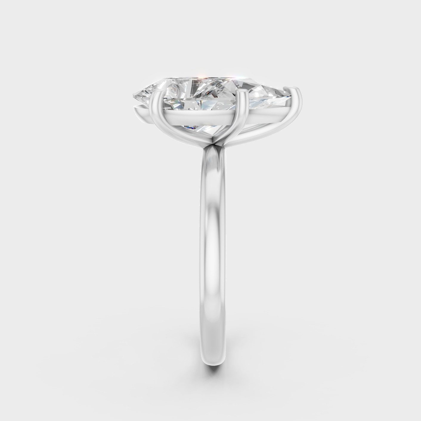 White Gold Classic Pear Diamond Ring 1.5 To 4.5 Ct Fine Jewelry