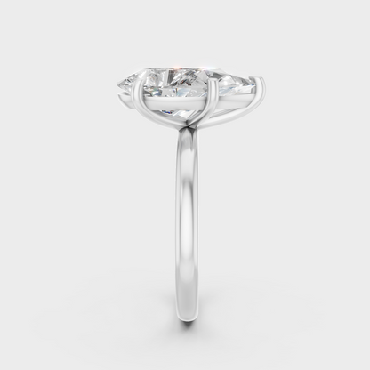 White Gold Classic Pear Diamond Ring 1.5 To 4.5 Ct Fine Jewelry