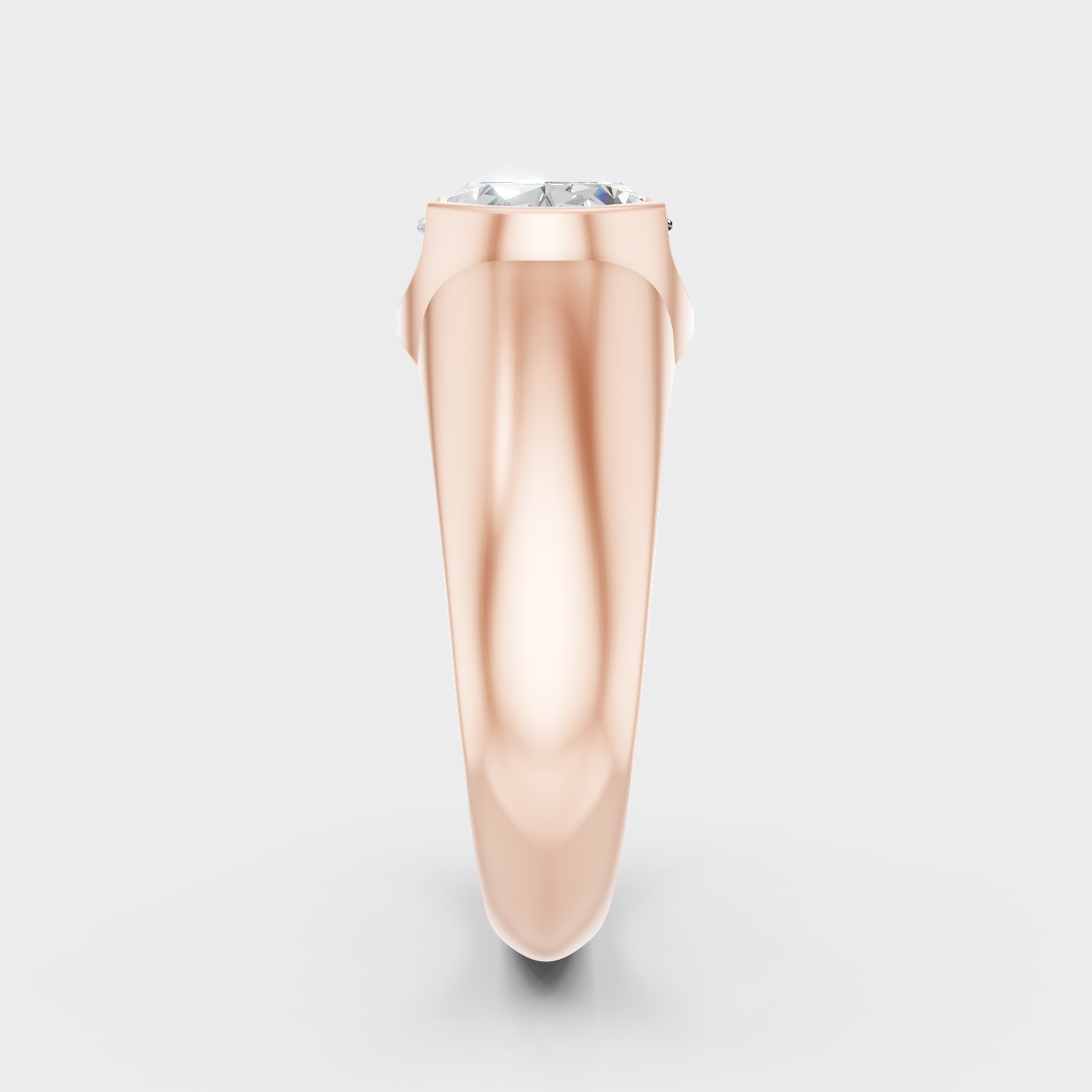 Rose Gold Mens Oval Diamond Ring 1 To 5 Ct Everyday Elegant Jewelry