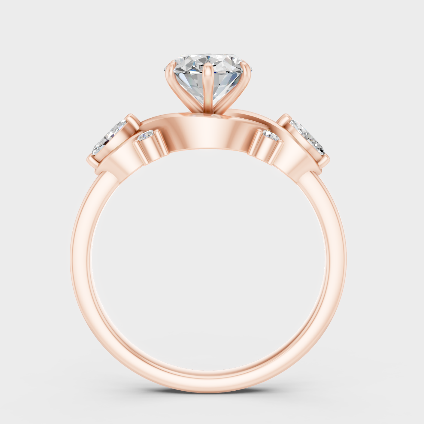 Rose Gold Multi Shape Diamond Ring 1.78 Ct Everyday Elegant Jewelry