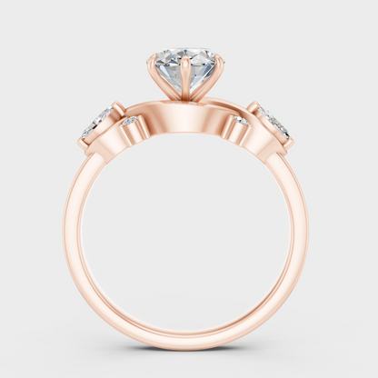Rose Gold Multi Shape Diamond Ring 1.78 Ct Everyday Elegant Jewelry