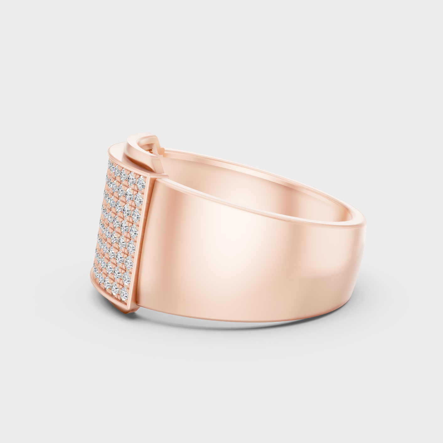 Rose Gold Mens Diamond Band 0.83 Ct Ethical Lab Grown Jewelry
