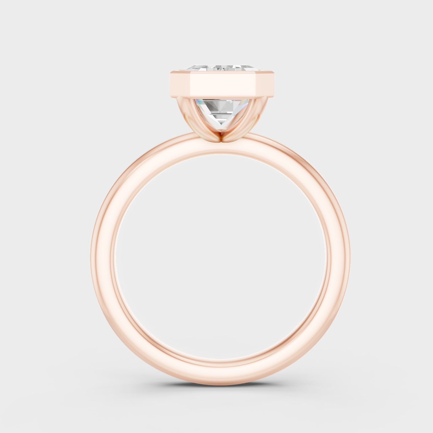 Rose Gold Luxury Emerald Diamond Ring 1 To 5 Ct Lab Grown Statement Look