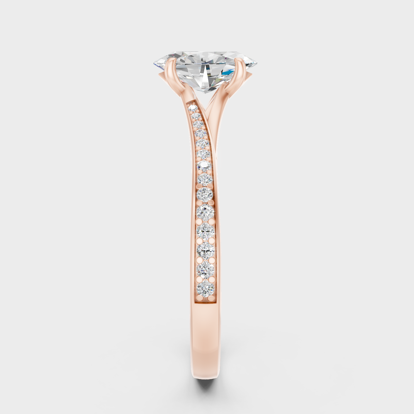 Oval Solitaire Ring In Rose Gold Fine Jewelry