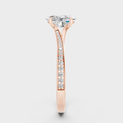 Oval Solitaire Ring In Rose Gold Fine Jewelry