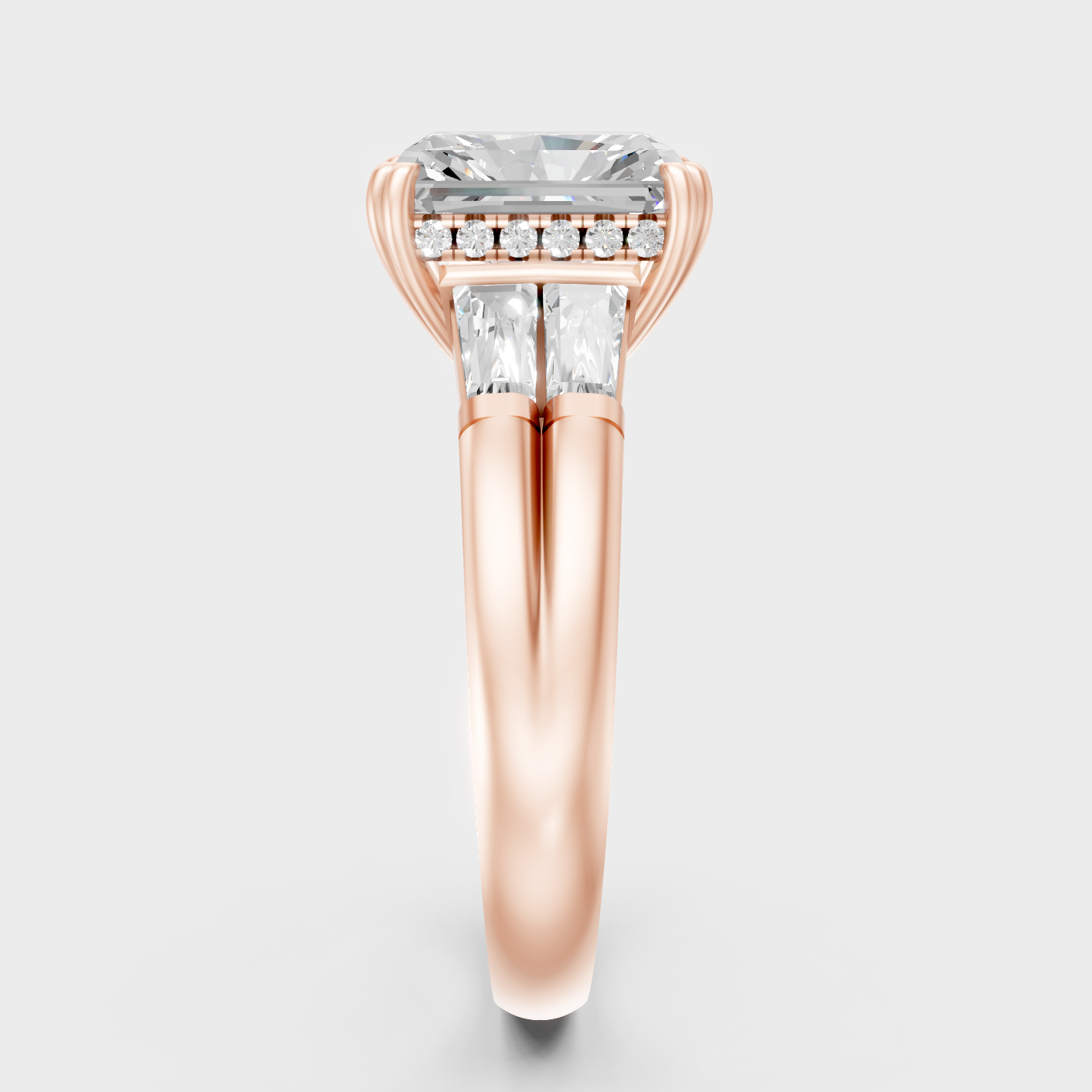 Ethical Lab Grown Halo Ring In Rose Gold
