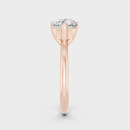 Architectural Triple Stone Rose Gold Sustainable Jewelry