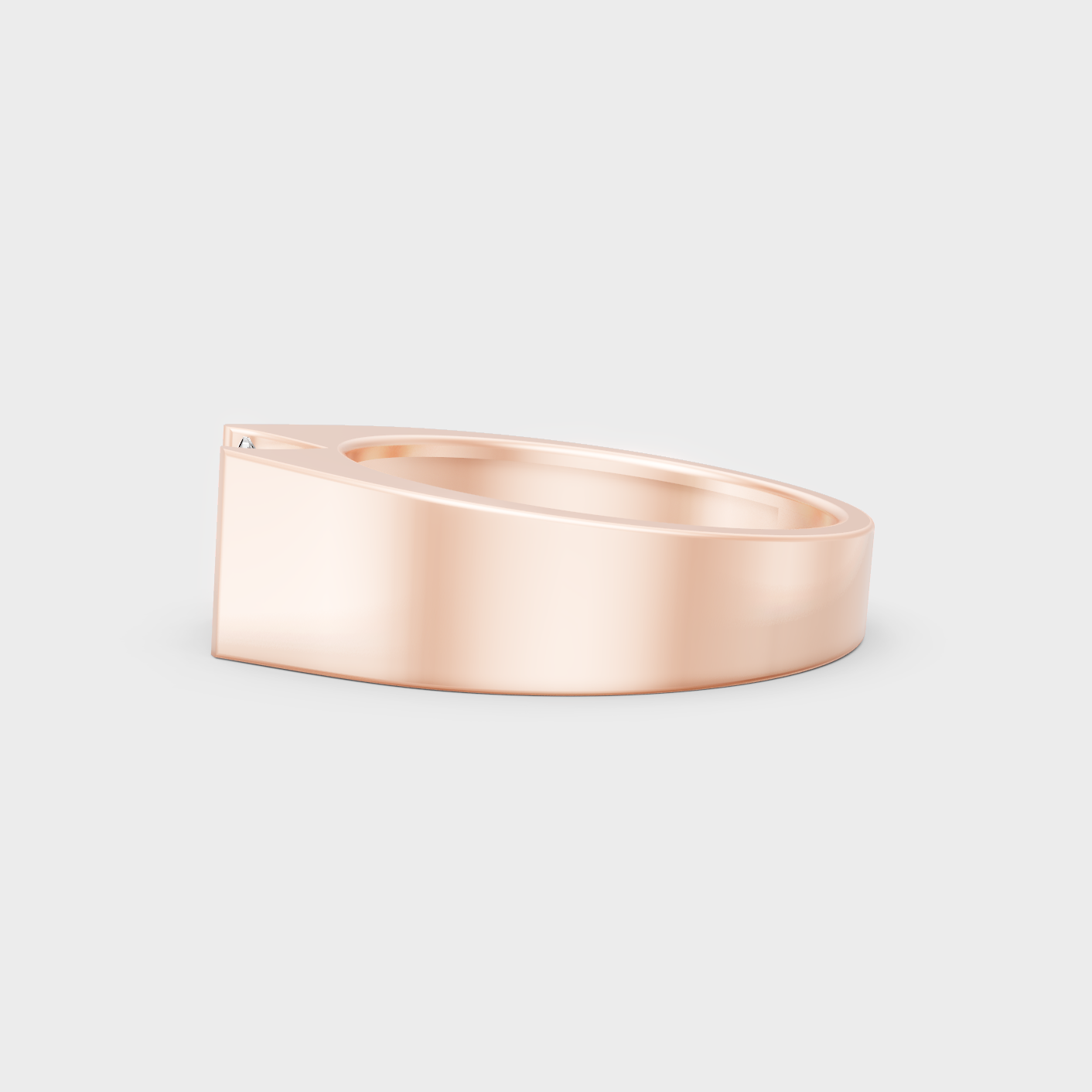 Rose Gold Mens Cushion Diamond Ring 1.65 Ct Everyday Elegant Jewelry