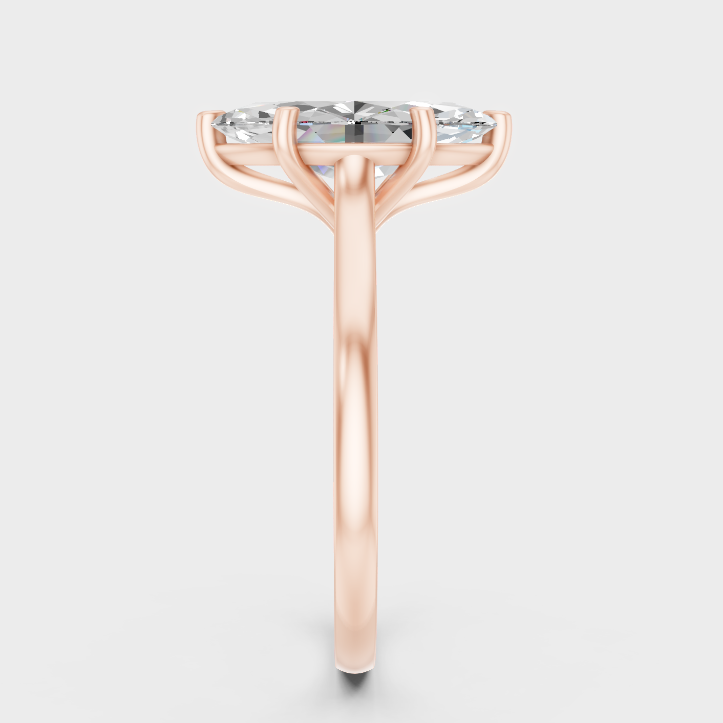 Marquise Cut Lab Grown Diamond Engagement Ring in